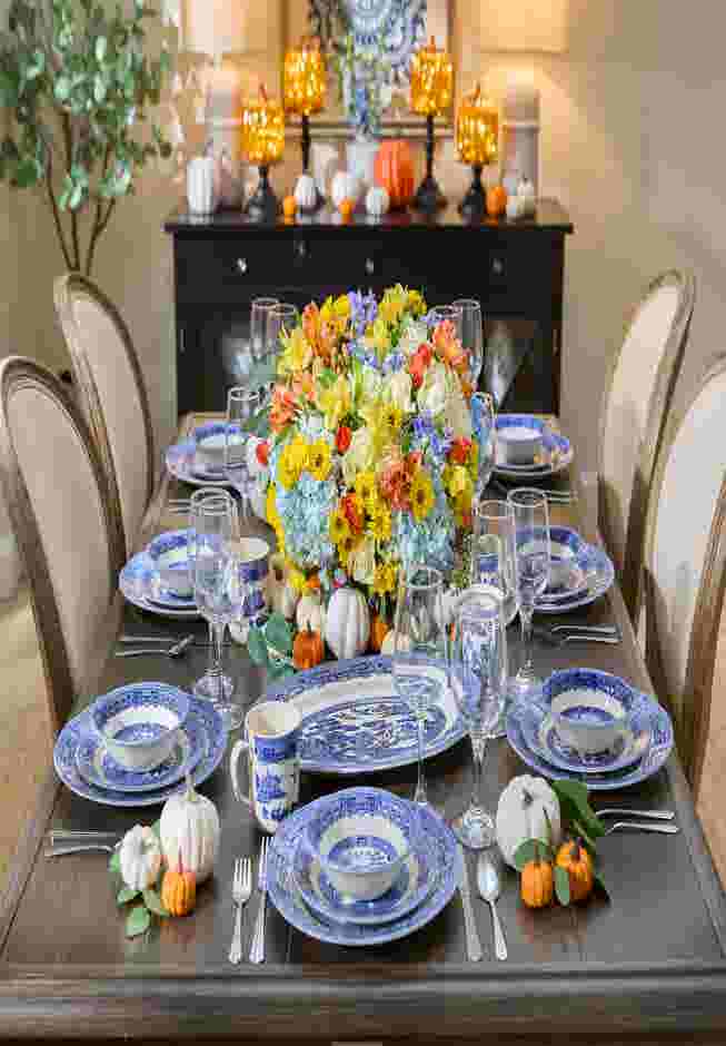 14½"H x 6"Diam Pre-Lit Glass Pumpkin on Stand image number 2