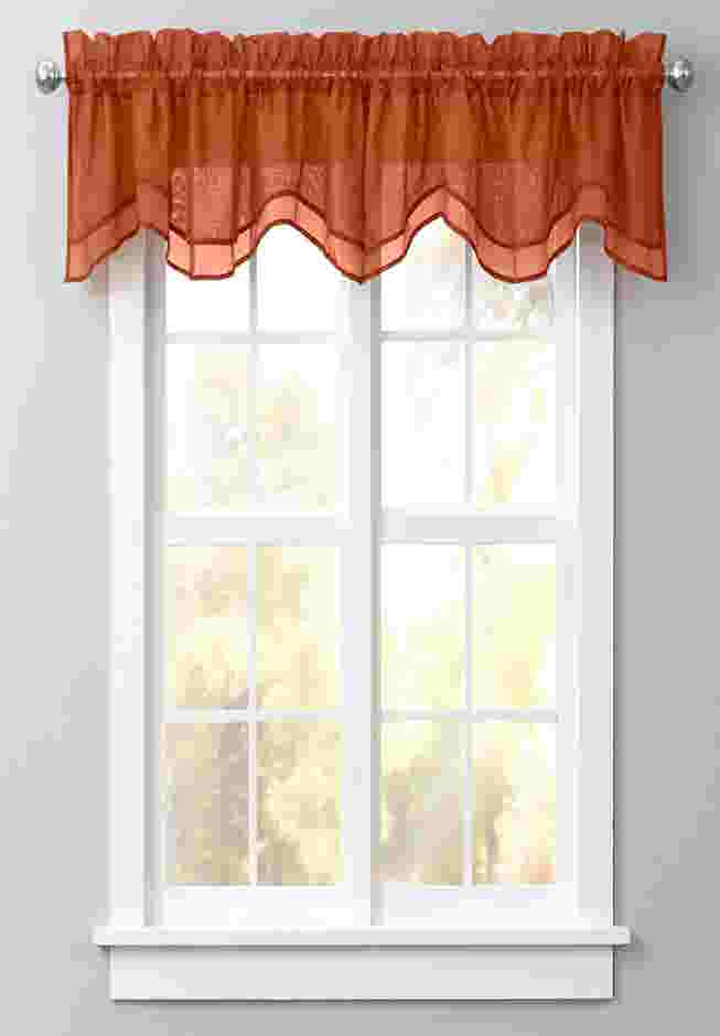 BH Studio Sheer Voile Layered Valance image number 0