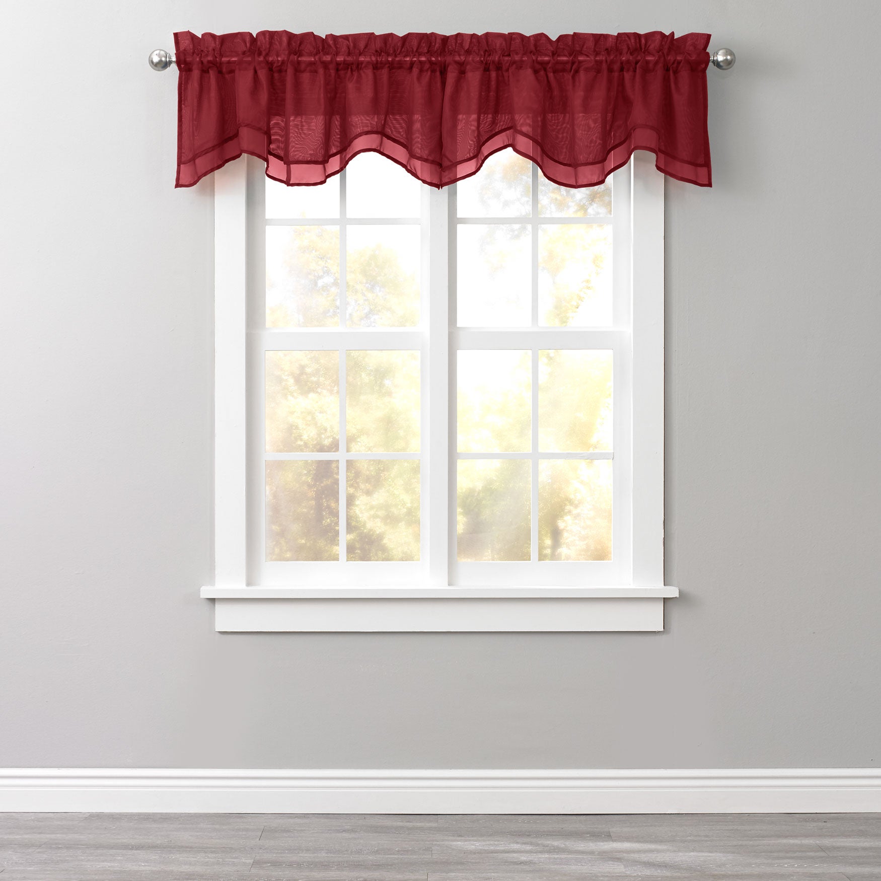BH Studio Sheer Voile Layered Valance image number 0
