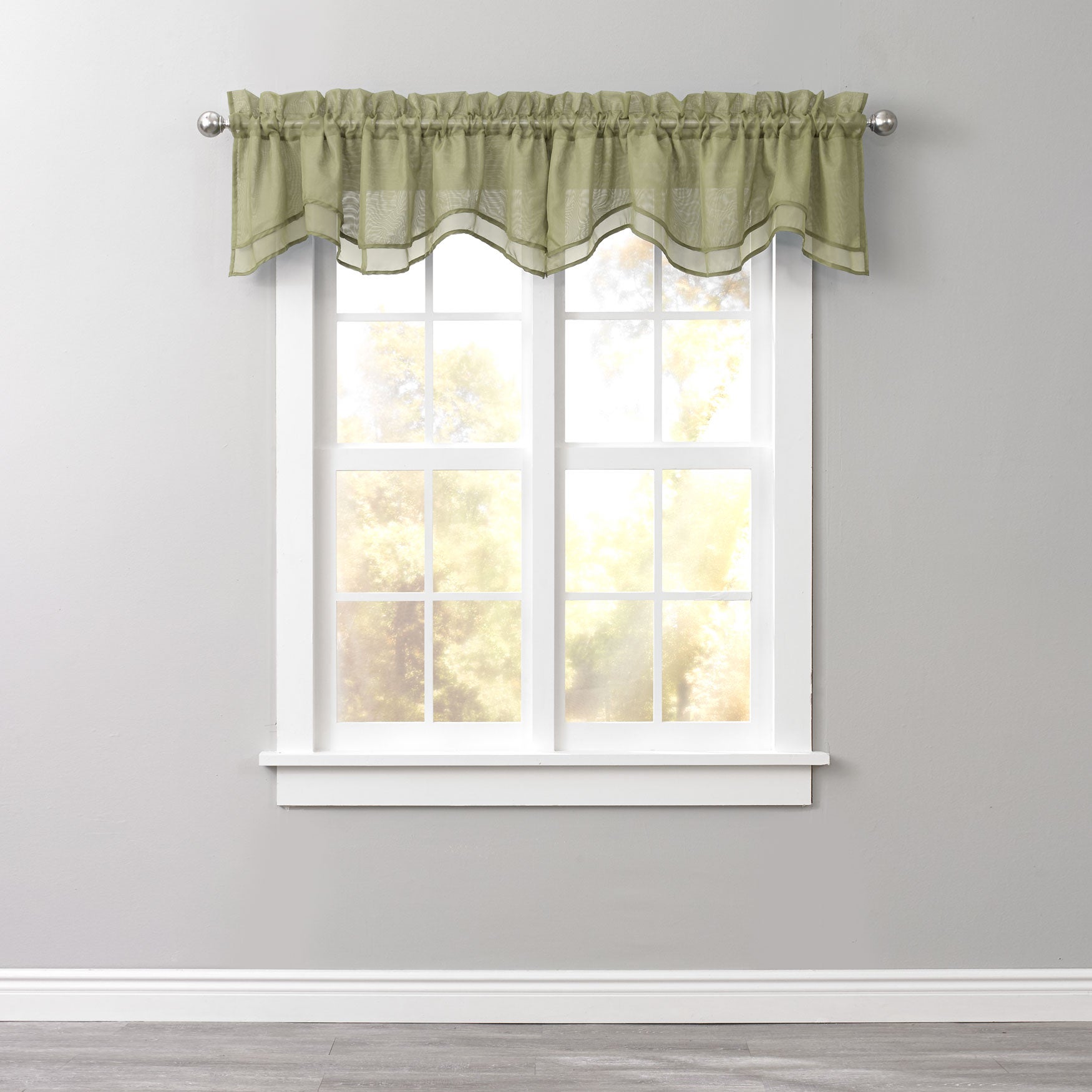 BH Studio Sheer Voile Layered Valance image number 0