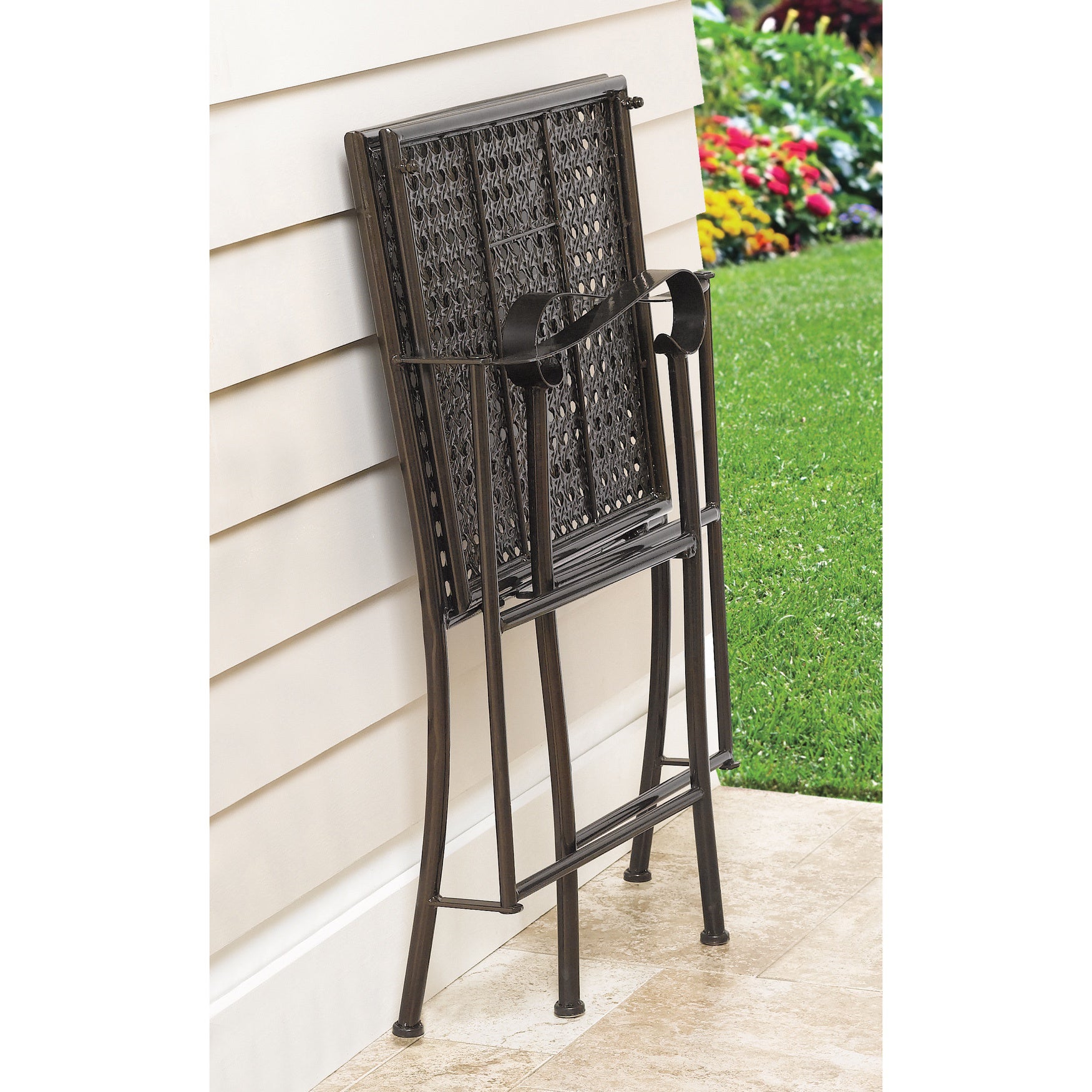 400 lbs. Weight Capacity Folding Chair with Cushion image number 4