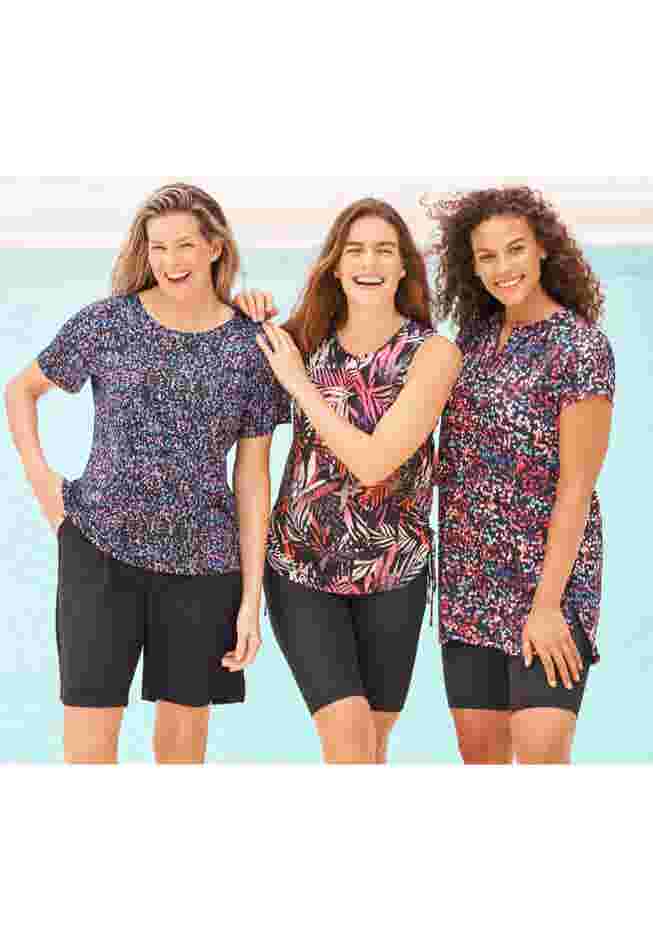 Longer Length Short-Sleeve Swim Tunic image number 4