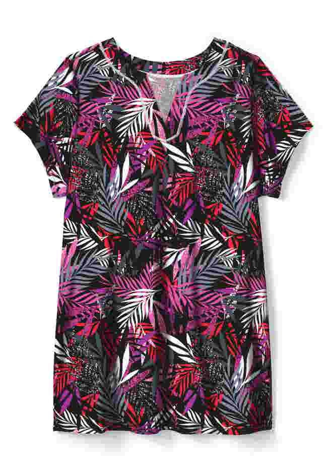 Longer Length Short-Sleeve Swim Tunic image number 2