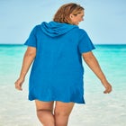Hooded Terry Swim Cover Up image number null