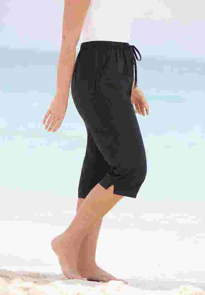 Taslon® Cover Up Capri Pant image number 2