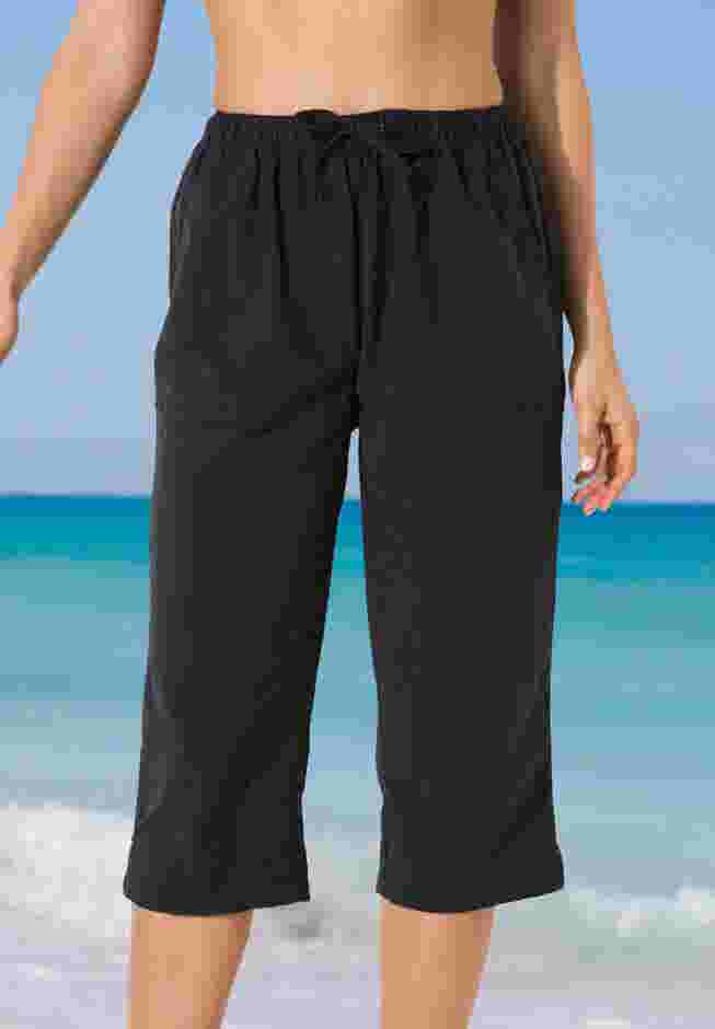 Taslon® Cover Up Capri Pant image number 4