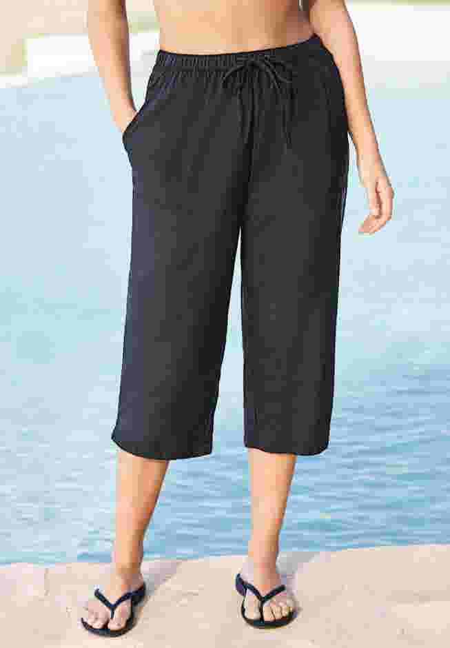 Taslon® Cover Up Capri Pant image number 0
