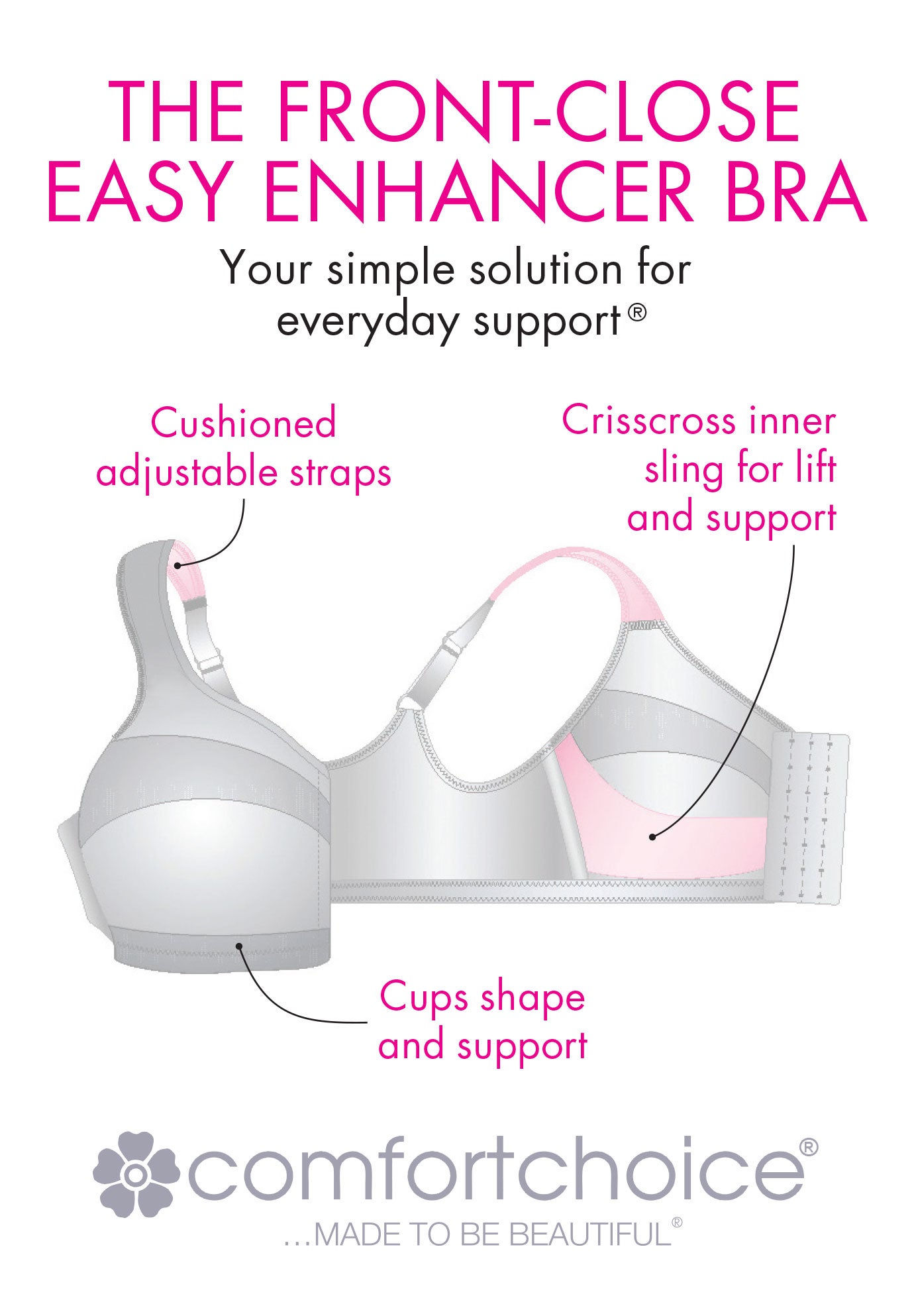 Easy Enhancer&reg; Front-Close Wireless Bra image number 4