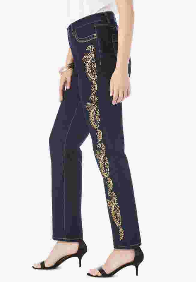 Embroidered Bootcut Jean image number 2