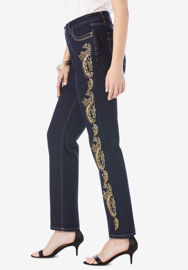 Embroidered Bootcut Jean image number 2