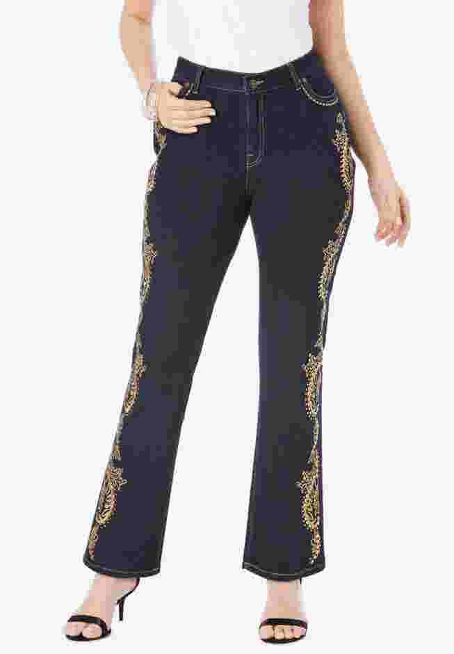 Embroidered Bootcut Jean image number 0