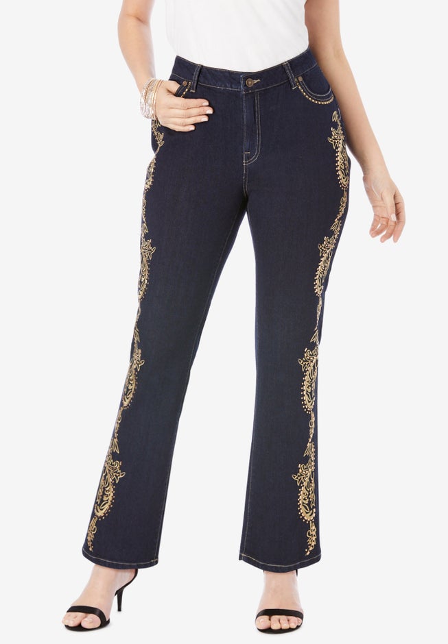Embroidered Bootcut Jean image number 0
