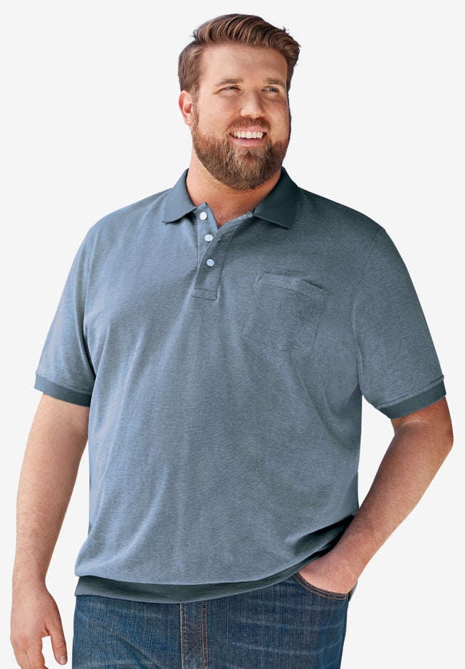 No Tuck Pocket Shrink-Less&trade; Cotton Polo Shirt image number 2