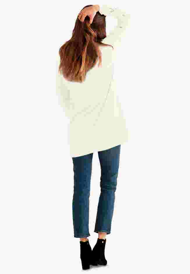 French Terry Lace Trim Sweatshirt Tunic image number 1