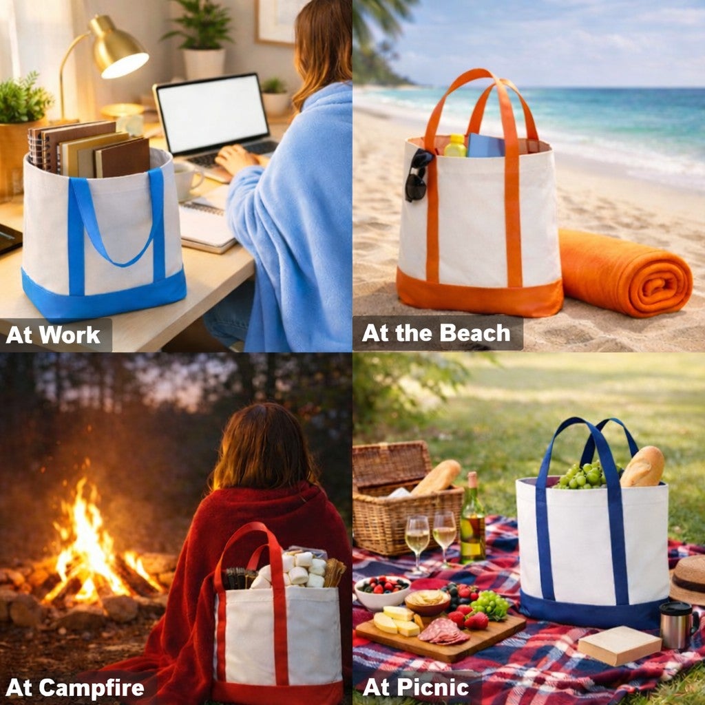 Tote Bag With Free Throw image number 4