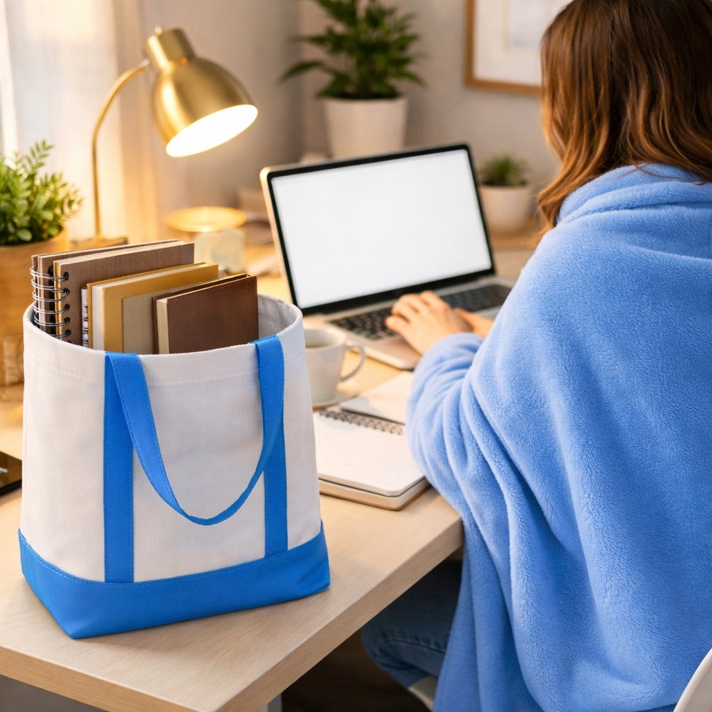 Tote Bag With Free Throw image number 1