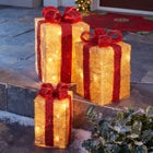 Pre-Lit Gift Boxes, Set of 3 image number null