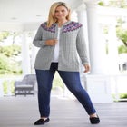Fair Isle Cardigan Sweater image number null
