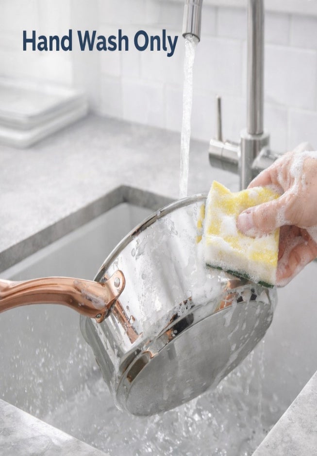 18-Piece Copper Accent Stainless Steel Cookware Set image number 5