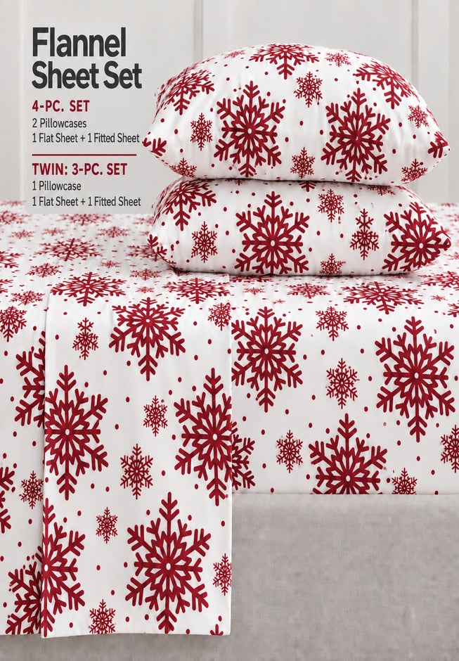 Cotton Flannel Print Sheet Set image number 4