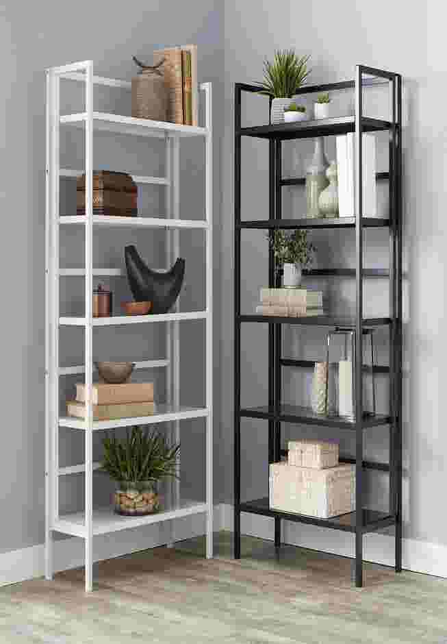 5-Tier Folded Metal Bookshelf image number 0