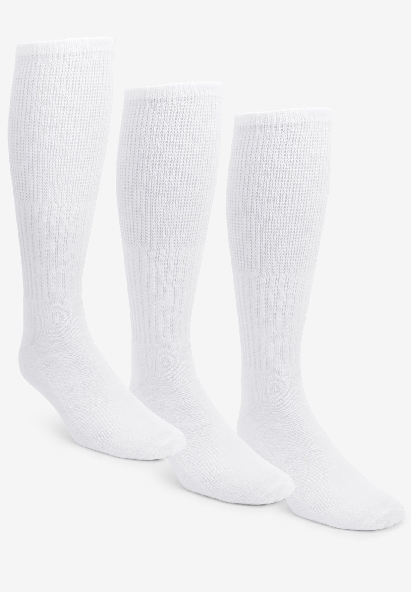 Diabetic Over-the-Calf Extra Wide Socks 3-Pack image number 0