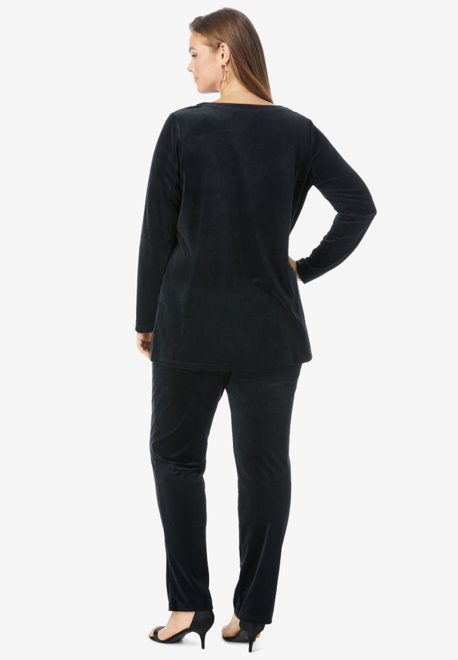 Velour Tunic & Pant Set image number 1