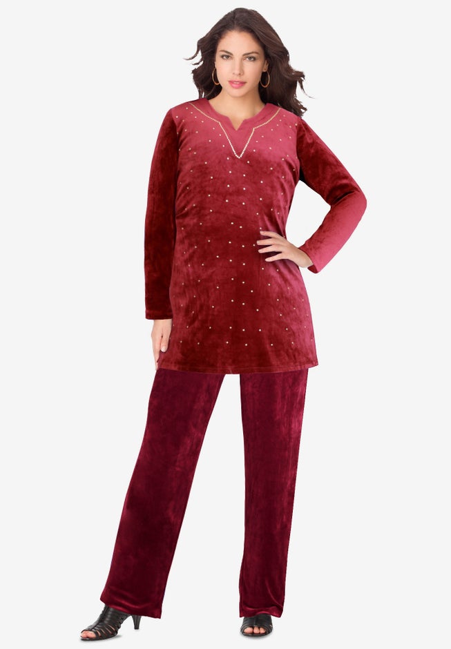 Velour Tunic & Pant Set image number 0