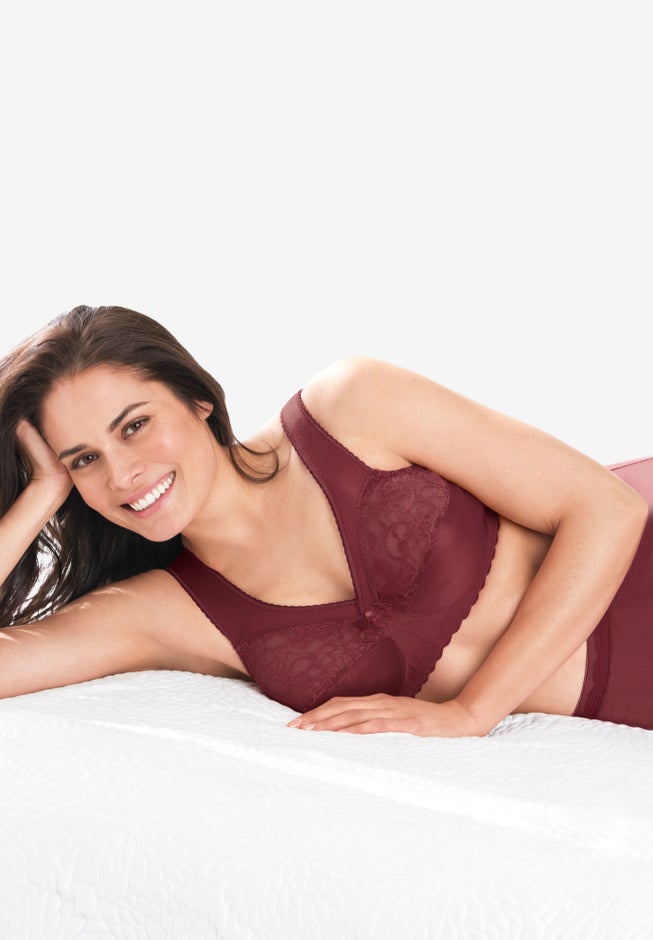 Glamorise&reg; Magic Lift&reg; Support Wireless Lace-Trimmed Bra 1000 image number 7