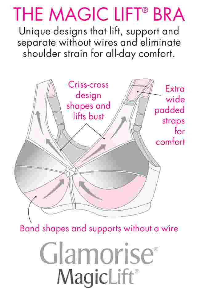 Glamorise® Magic Lift® Support Wireless Bra 1000 image number 4