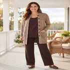 Marled Jacket Duster Sweater image number null