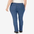 Straight-Leg Stretch Comfort Denim Five-Pocket Jeans image number null