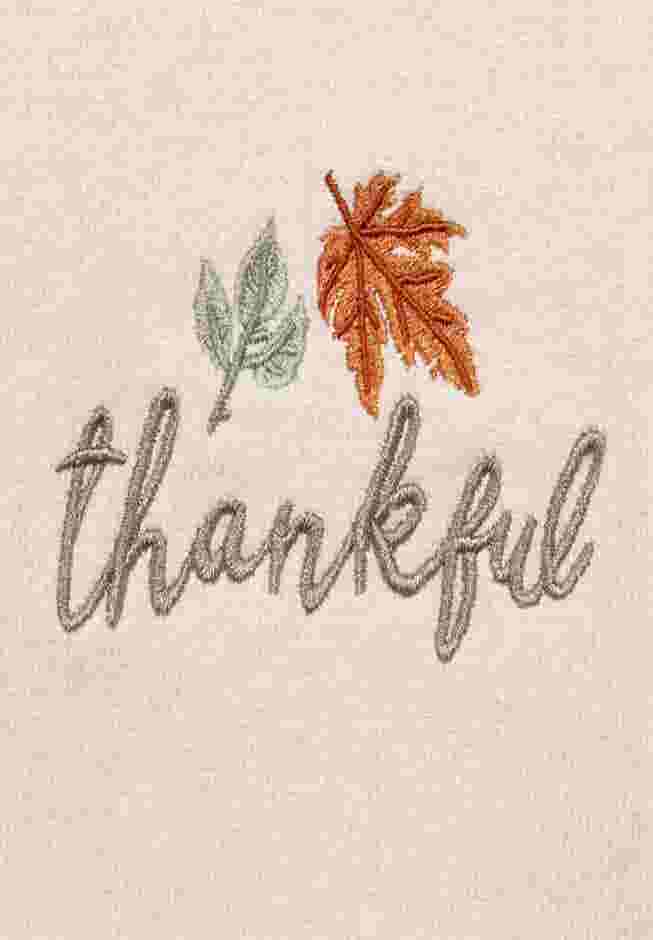 "Thankful" Decorative Hand Towel, Set of 2 image number 1