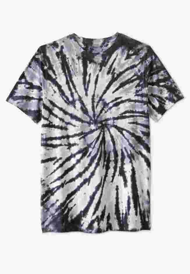 Lightweight Longer-Length Tie-Dye Crewneck Tee image number 0