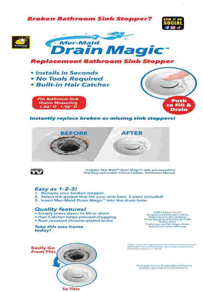 Mer-Maid Drain Magic® Sink Stopper image number 2