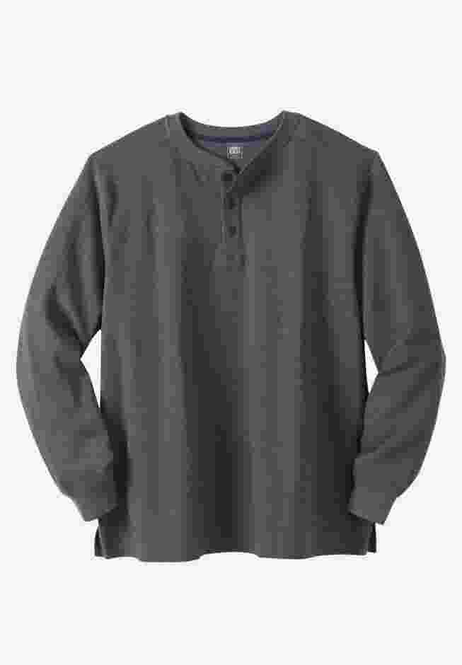 Ribbed Knit Henley image number 0