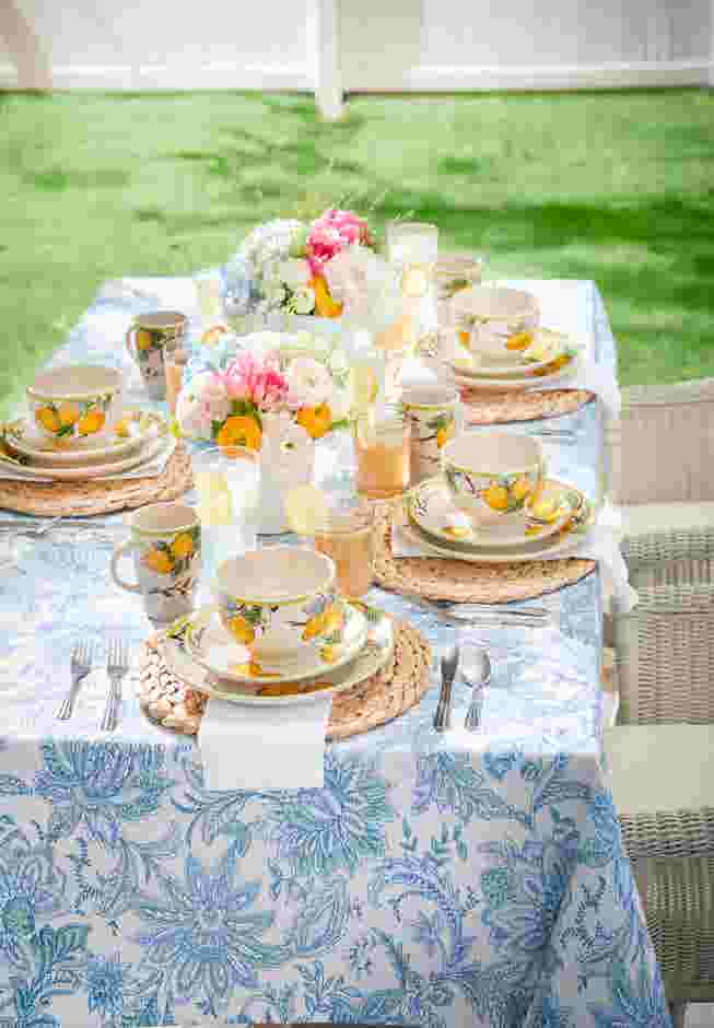 60" x 104" Katarina Floral Table Linen image number 2