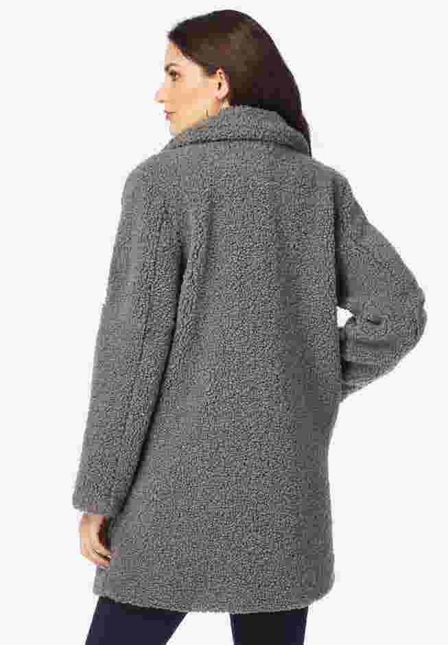 Heavy Weight Double Breasted Teddy Coat image number 1