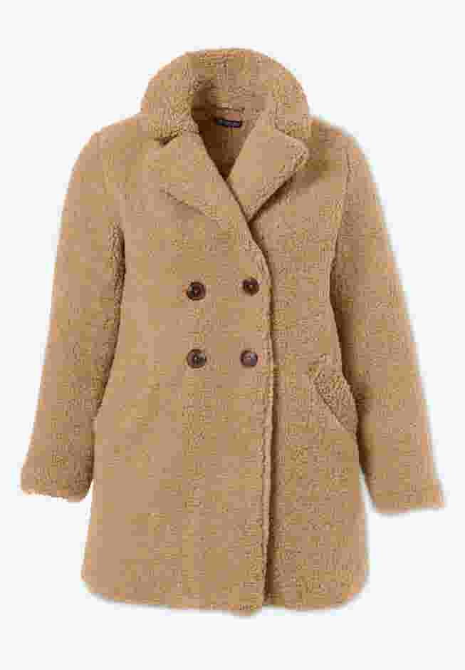 Heavy Weight Double Breasted Teddy Coat image number 4