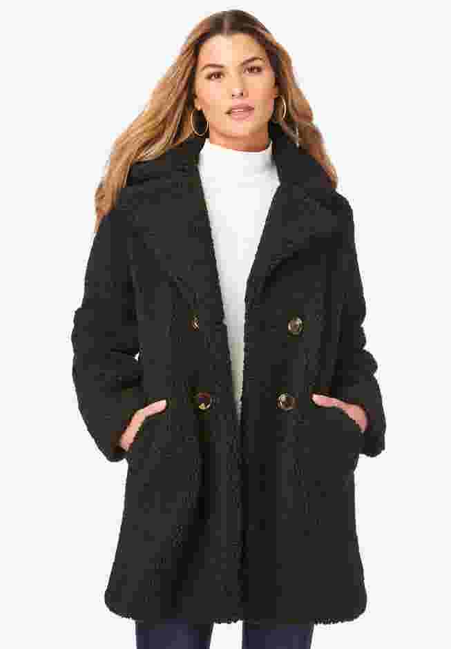 Heavy Weight Double Breasted Teddy Coat image number 0
