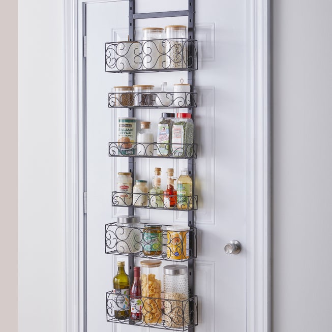 Scroll 6-Tier Over-The-Door Pantry Organizer image number null