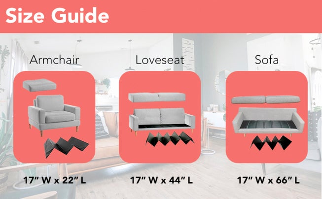 Adjustable Cushion Support Seat Savers, Loveseat image number 5