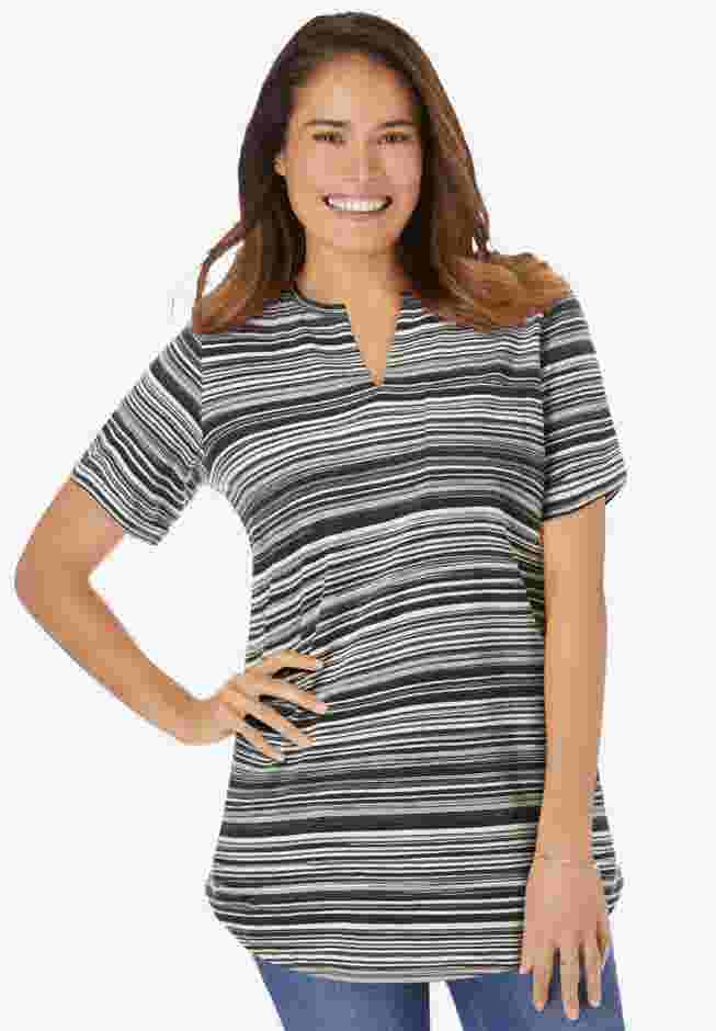 Notch-Neck Pocket Tee image number 0