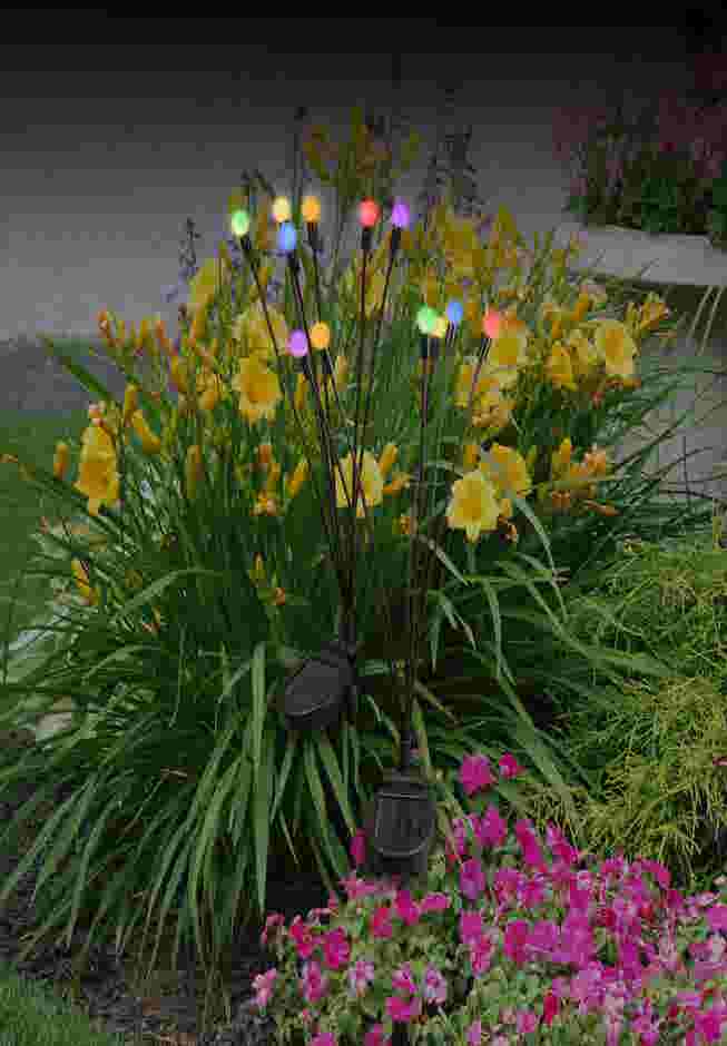 Multi Color Solar Swaying Stake Light, Set of 2 image number 2