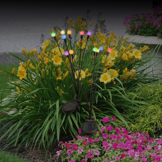 Multi Color Solar Swaying Stake Light, Set of 2 image number 2