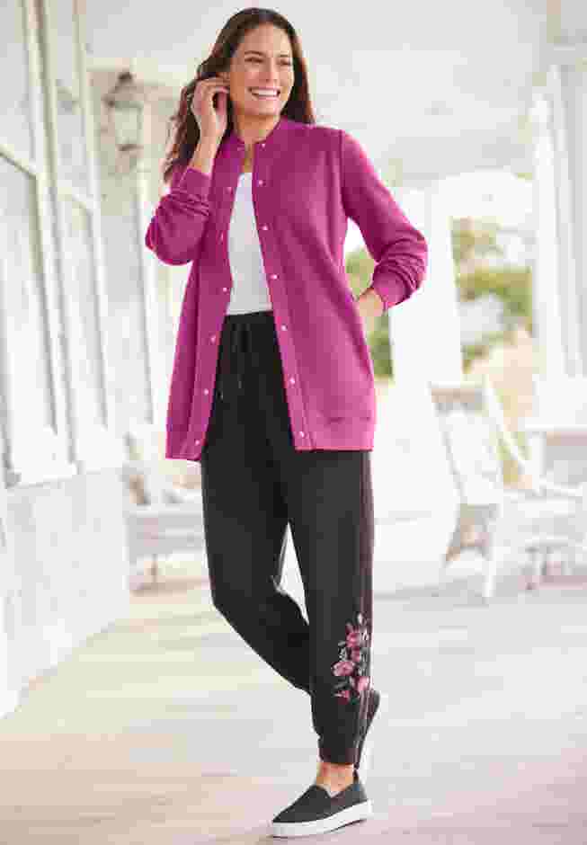 Fleece Baseball Jacket image number 4