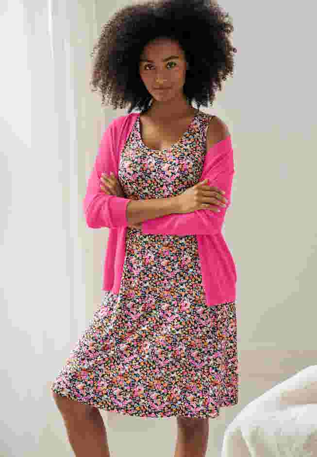Sleeveless Knit Fit and Flare Knit Dress image number 1