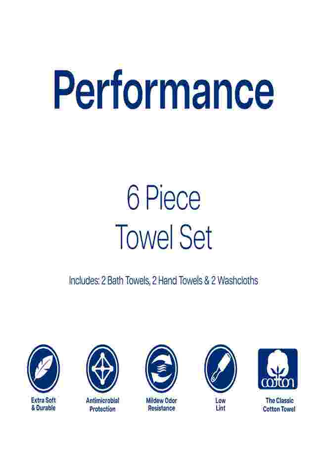 Arm & Hammer Performance 6-PC Towel Set image number 1