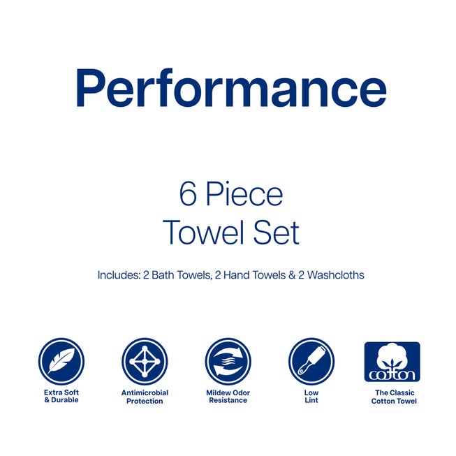 Arm & Hammer Performance 6-PC Towel Set image number null