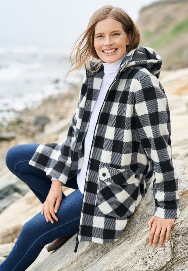 Hooded Fleece Coat image number 4